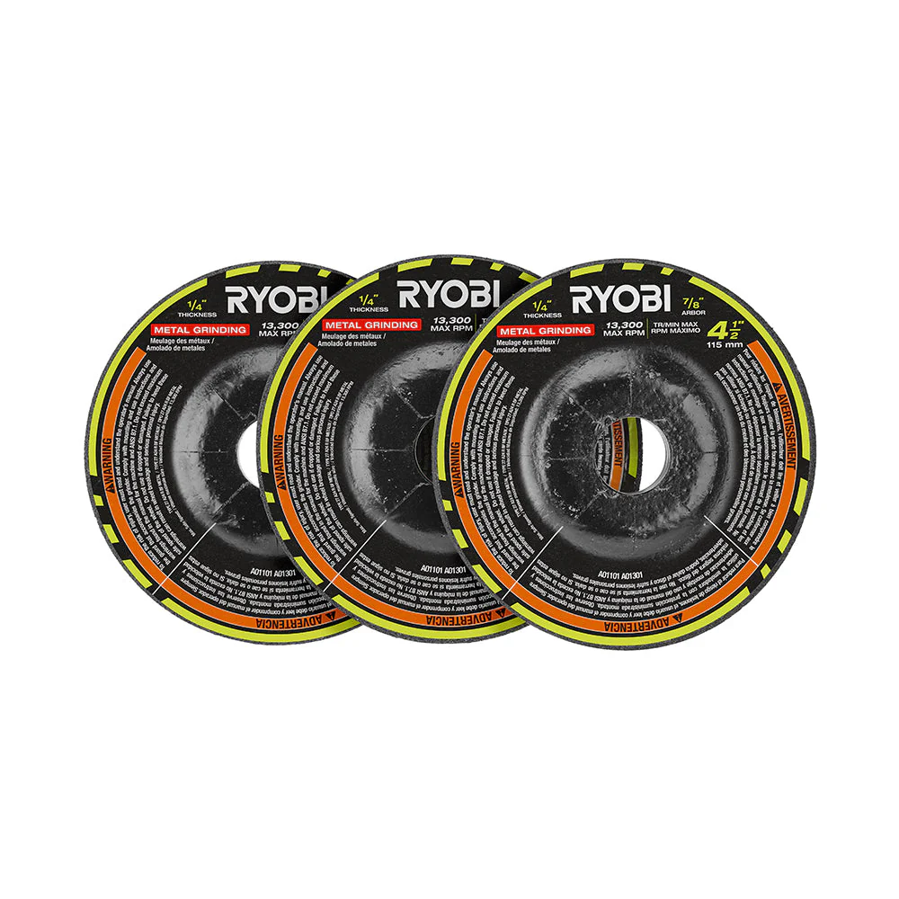 3 PC. 4-1/2" Metal Grinding Wheel Set