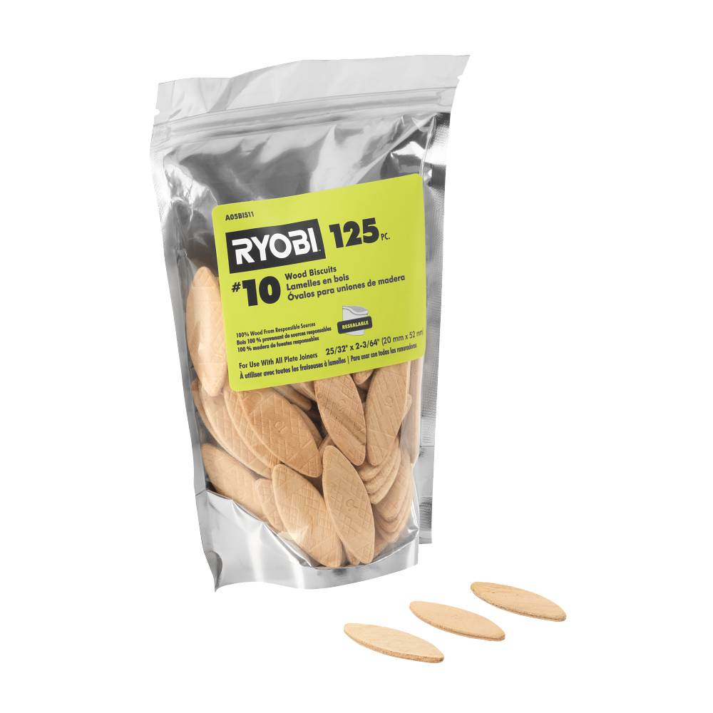 125 PC. #10 Wood Biscuits