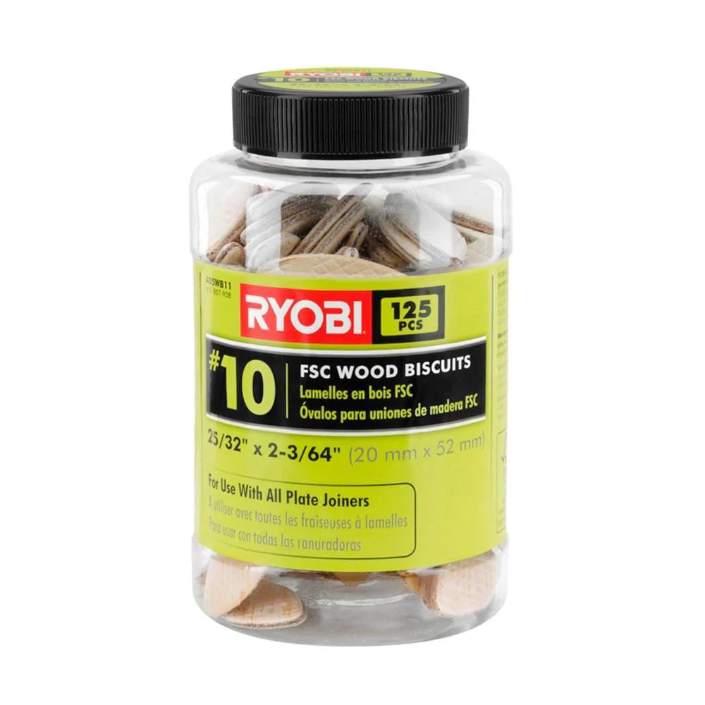 125 PC. #10 Wood Biscuits