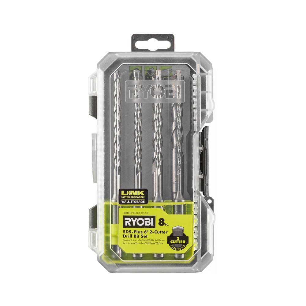 8 PC. 6" SDS-Plus 2-Cutter Drill Bit Set - Image 2