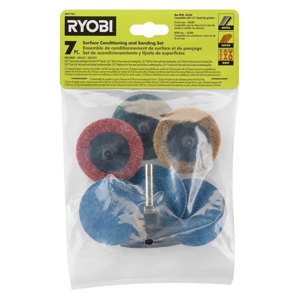 7 PC. 2" Surface Conditioning/Sanding Set