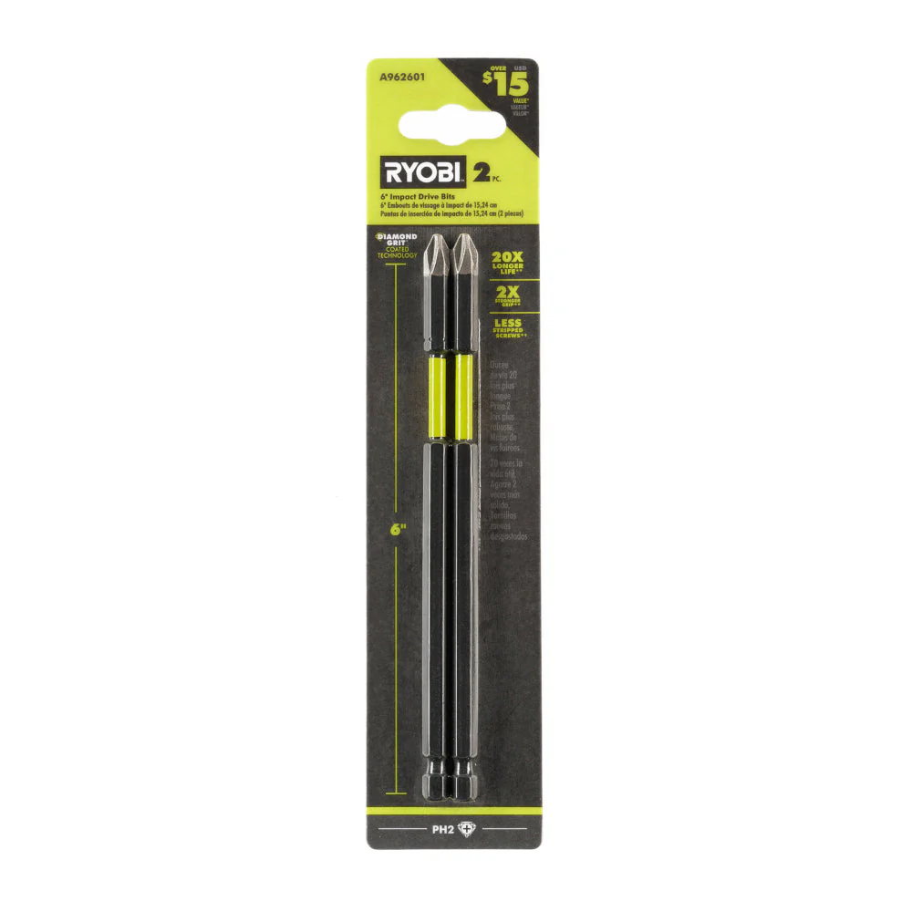 2 PC. 6" Impact Drive Bits