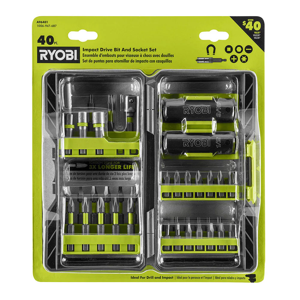 40 PC. Impact Drive Bit and Socket Set