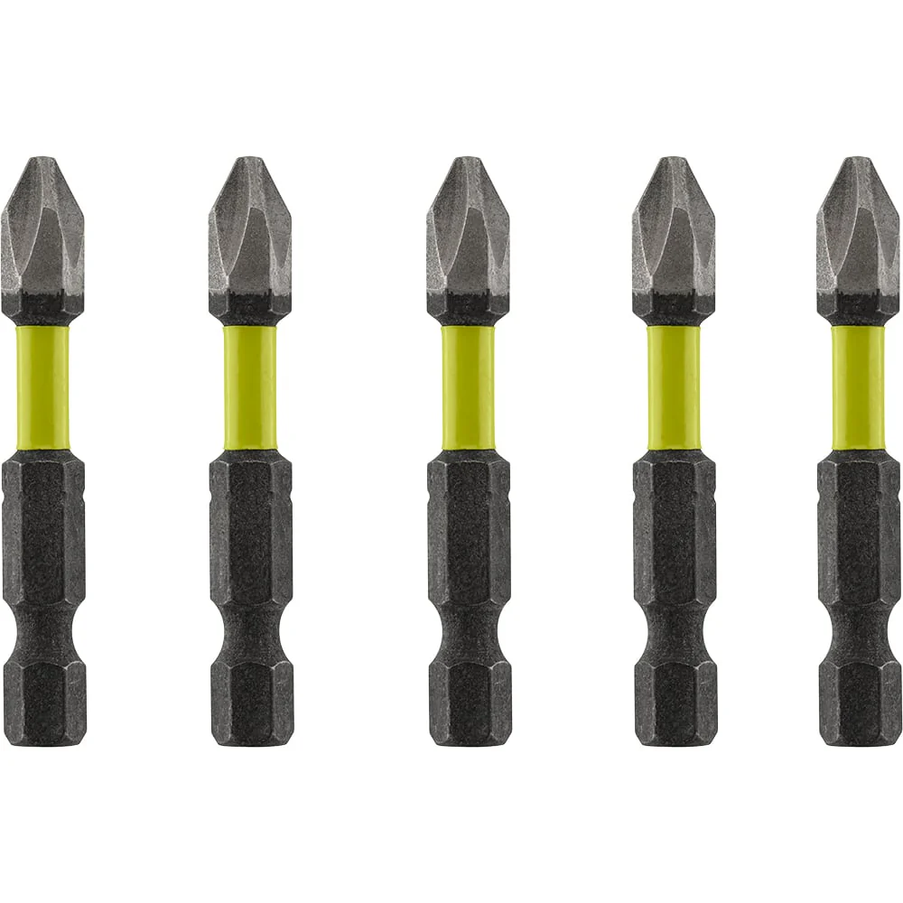 5 PC. 2" PH2 Diamond Grit Impact Drive Bits - Image 2