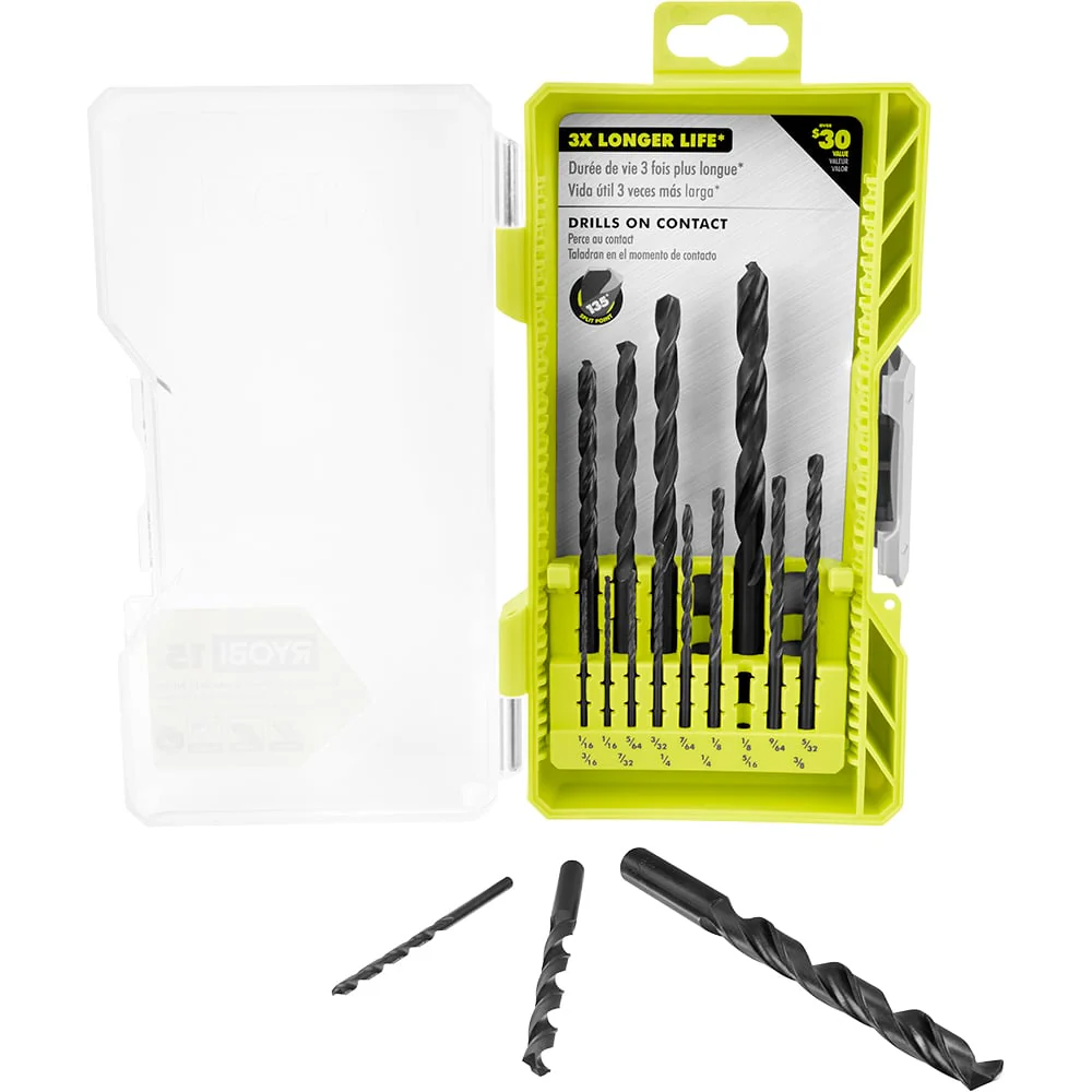 15 PC. Round Shank Black Oxide Drill Bit Set - Image 3