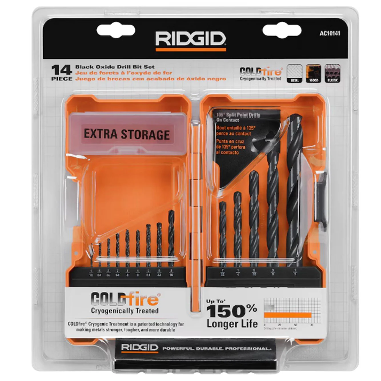 14 PC. Black Oxide Drill Bit Set