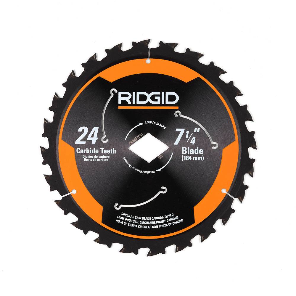 7-1/4" 24T Carbide Thin Kerf Circular Saw Blade