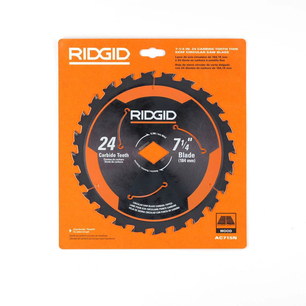 7-1/4" 24T Carbide Thin Kerf Circular Saw Blade - Image 2