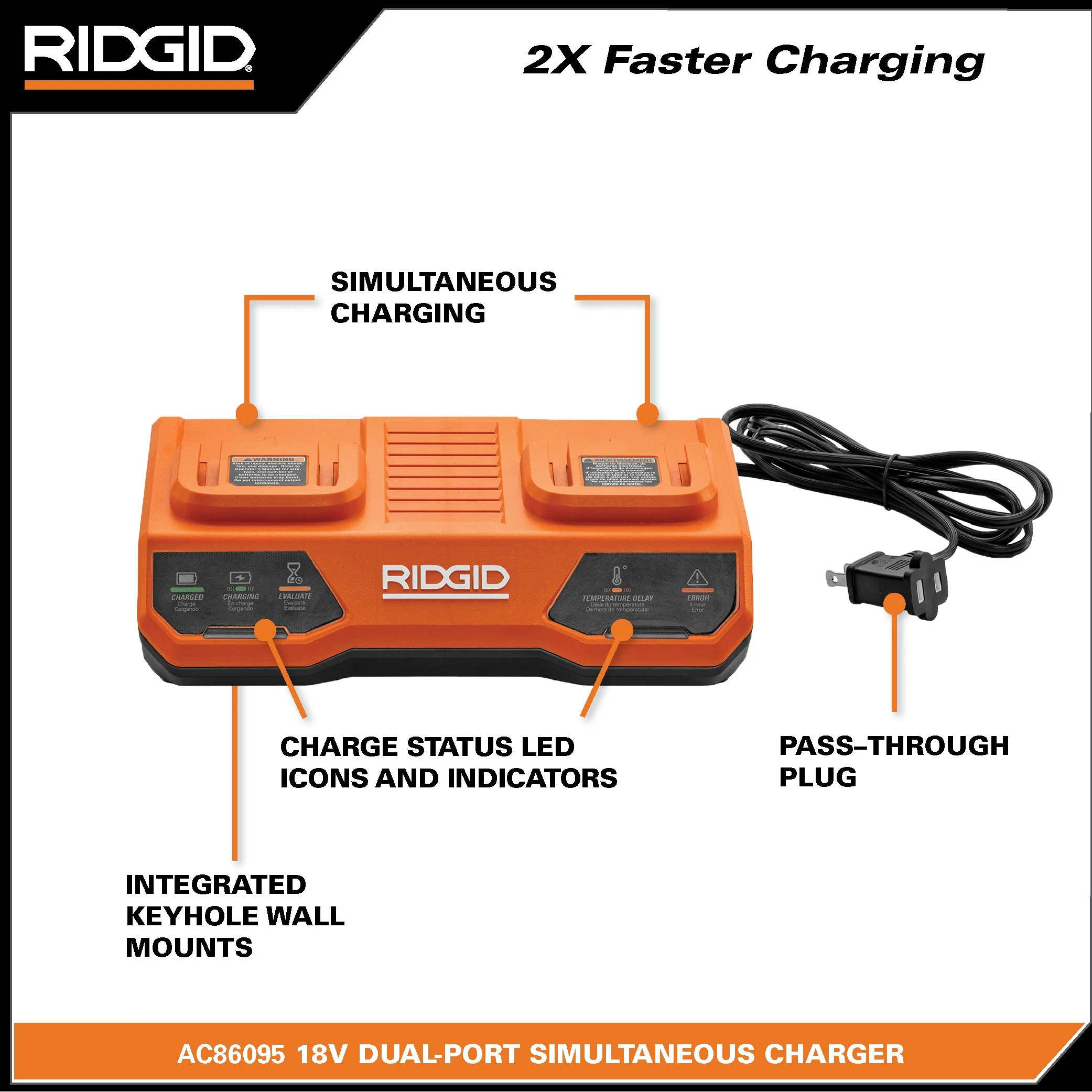 18V Dual-Port Simultaneous Charger - Image 4