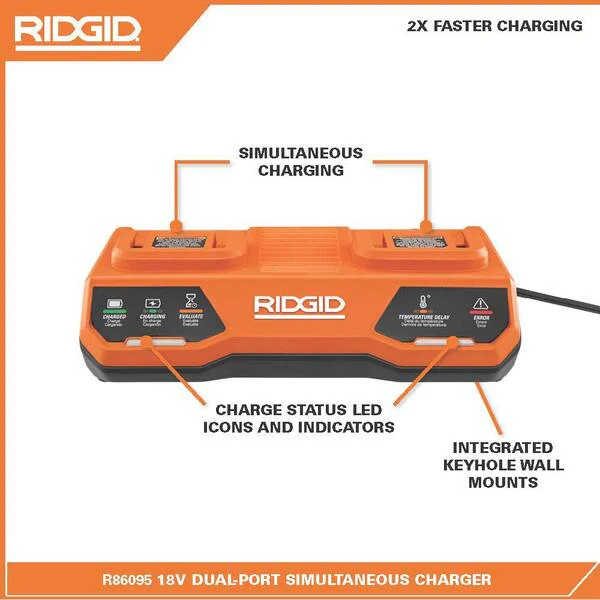 18V DUAL PORT SIMULTANEOUS CHARGER KIT - Image 5
