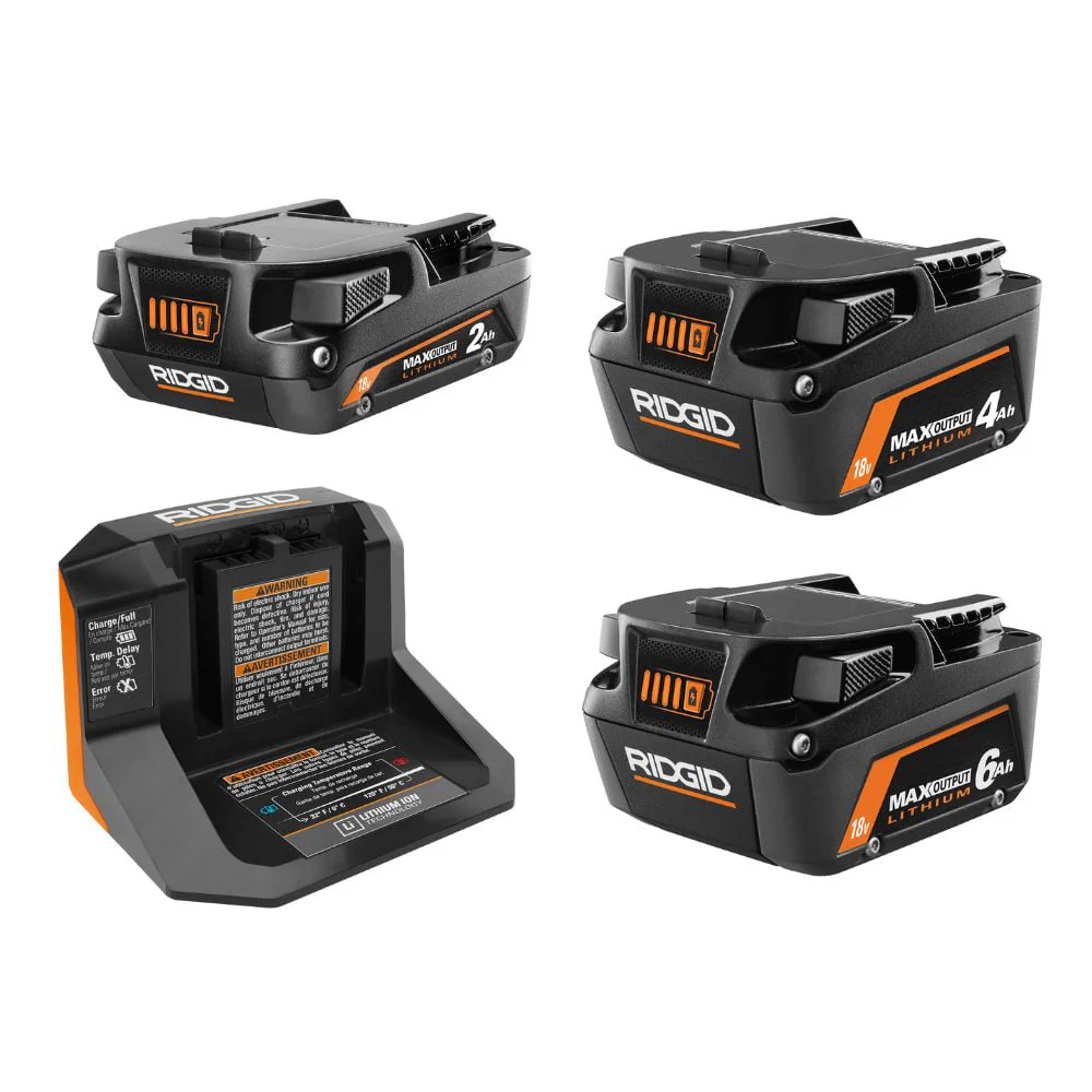 18V 2Ah, 4Ah, and 6Ah MAX Output Battery Starter Kit