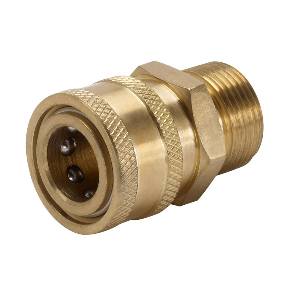 3/8" Female Quick Connect x Male M22 Pressure Washer Connector - Image 2