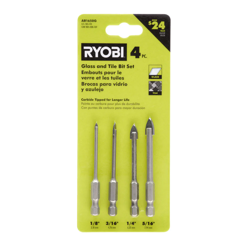 4 PC. Glass and Tile Bit Set