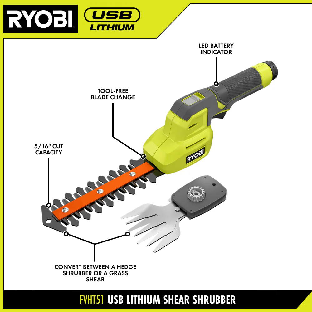 USB Lithium Shear Shrubber Kit - Image 2
