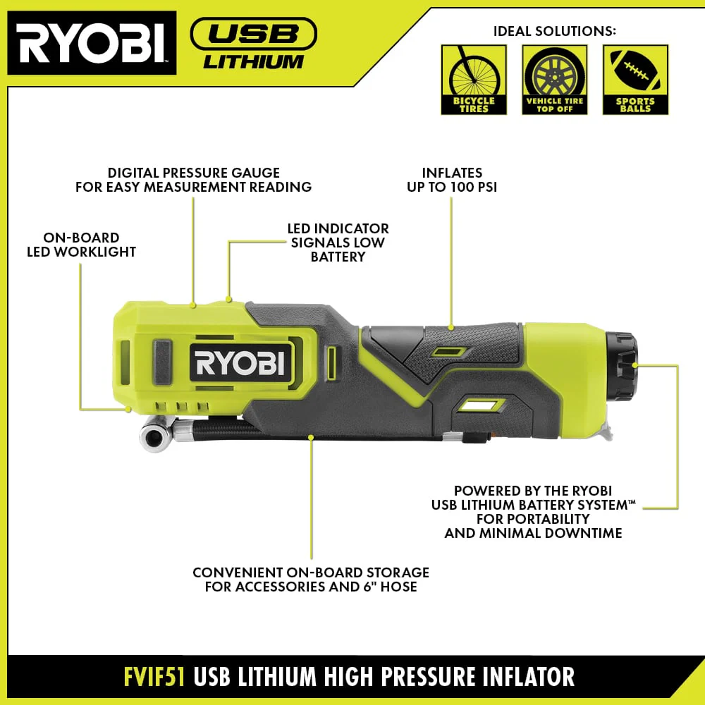 USB Lithium High Pressure Inflator Kit - Image 4