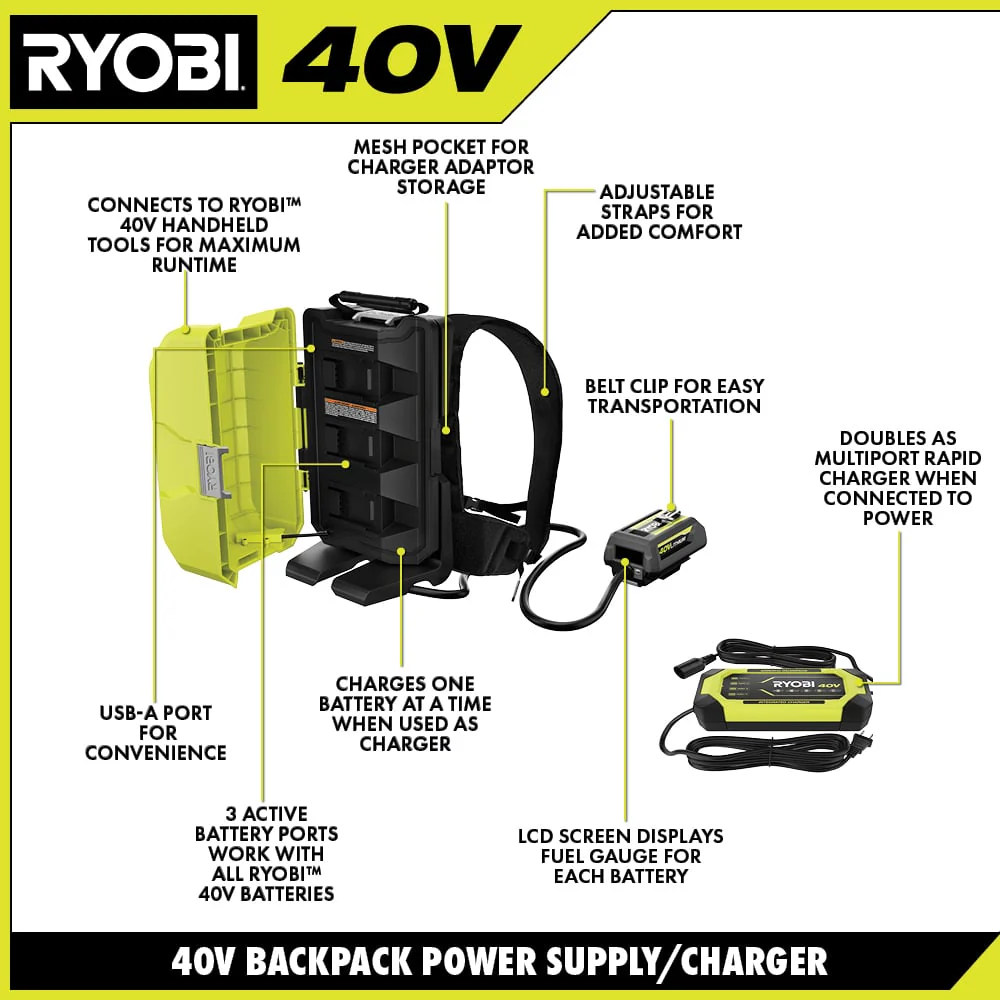 40V Backpack Power Supply / Charger - Image 9