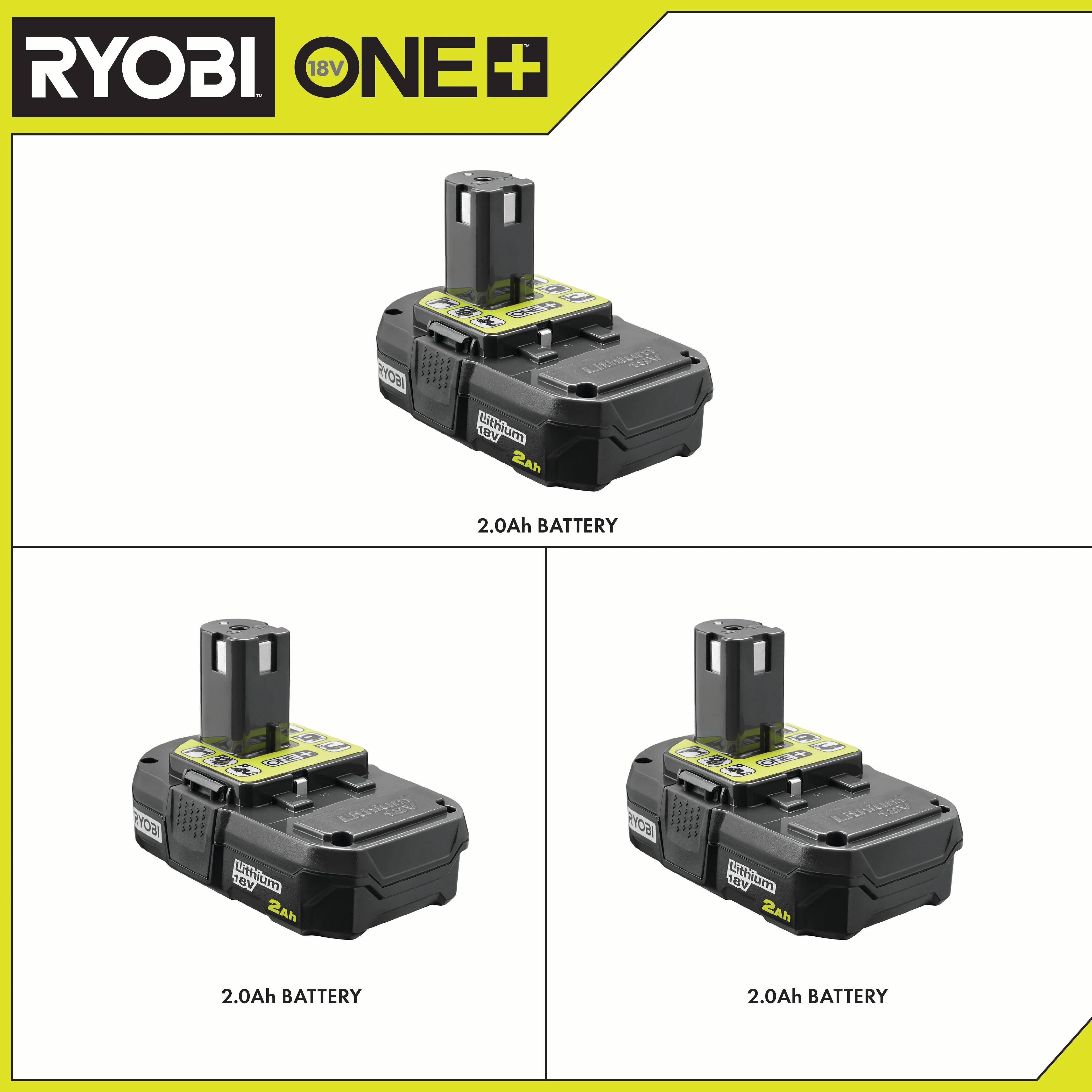 18V ONE+ 2Ah Compact Battery (3-Pack) - Image 2