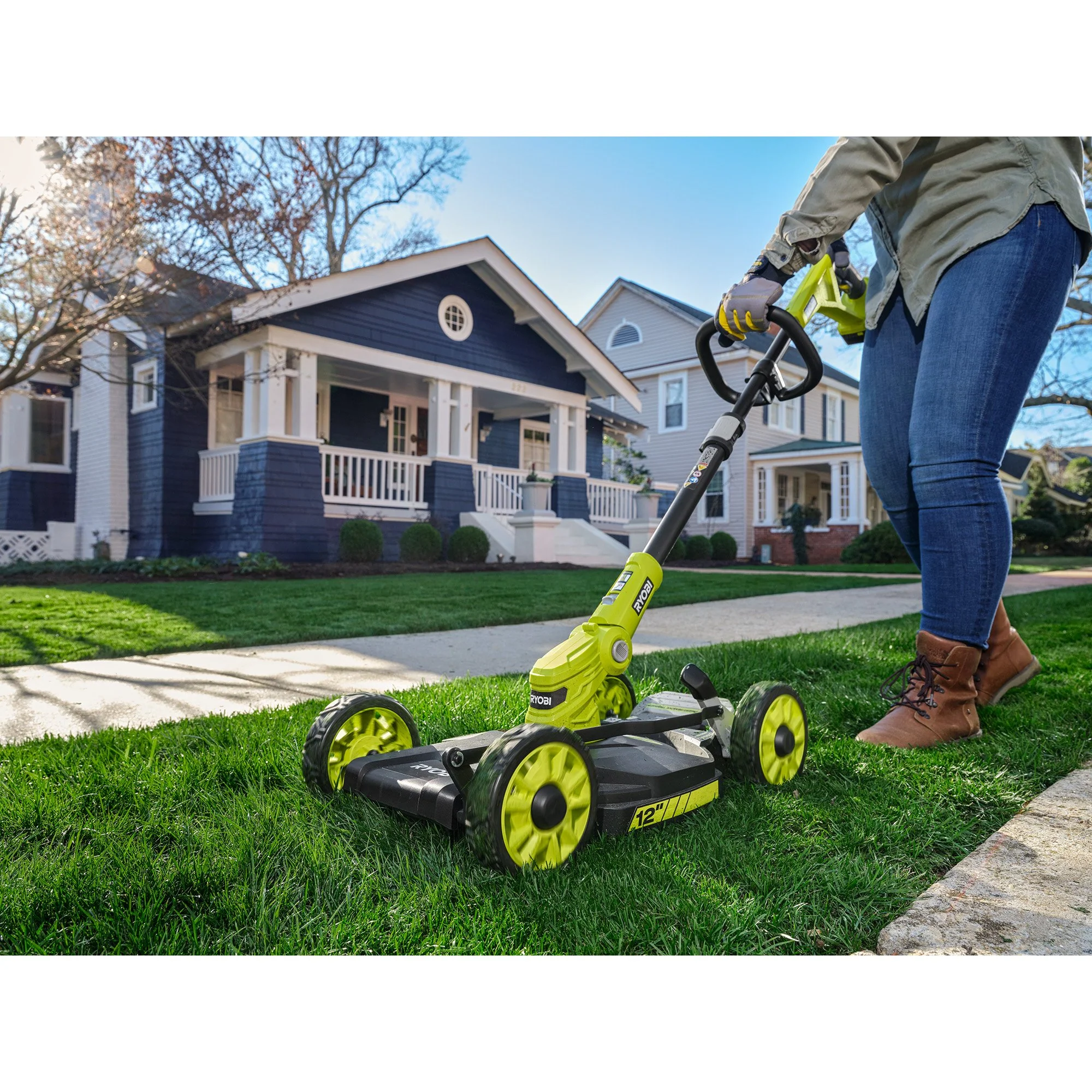 18V ONE+ 3-in-1 Mower","String Trimmer","and Edger Kit - Image 9