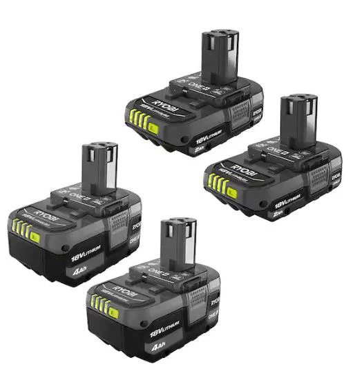 18V ONE+ (2) 4.0 Ah and (2) 2.0 Ah Battery (4-Pack)
