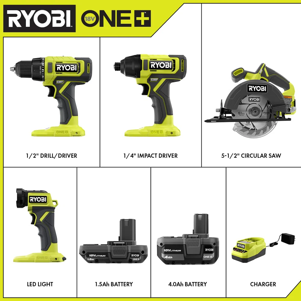 18V ONE+ 4-Tool Combo Kit - Image 2