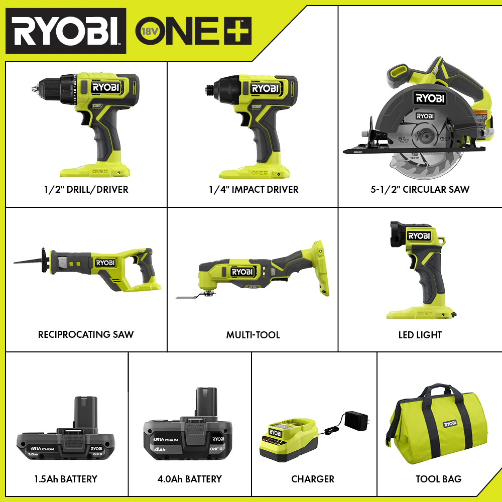 18V ONE+ 6-Tool Combo Kit - Image 2