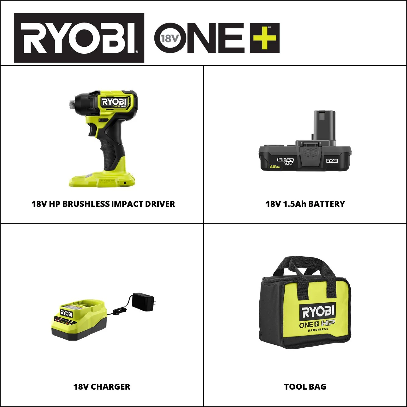 18V ONE+ HP Compact Brushless 1/4" Impact Driver Kit - Image 3