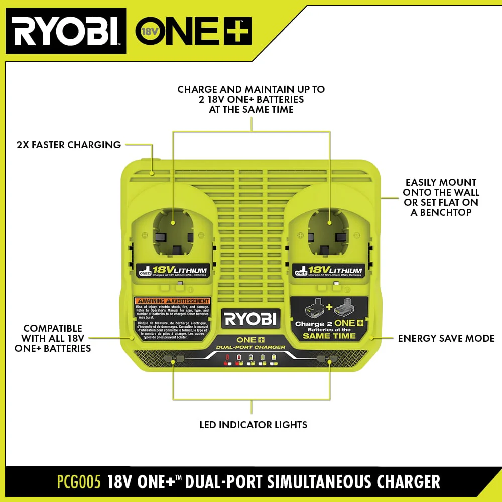 18V ONE+ 2Ah and 4Ah High Performance Battery Starter Kit - Image 2