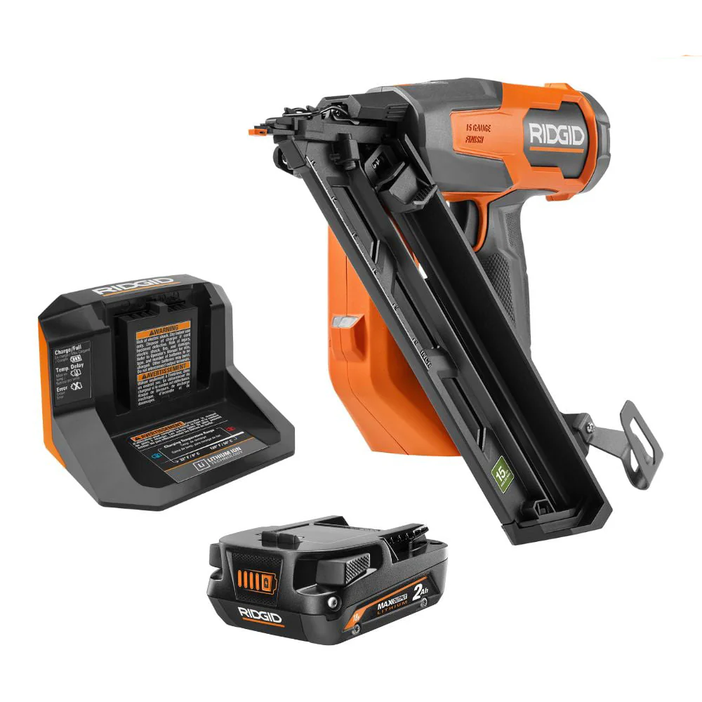 18V Brushless 15GA Angled Finish Nailer Kit