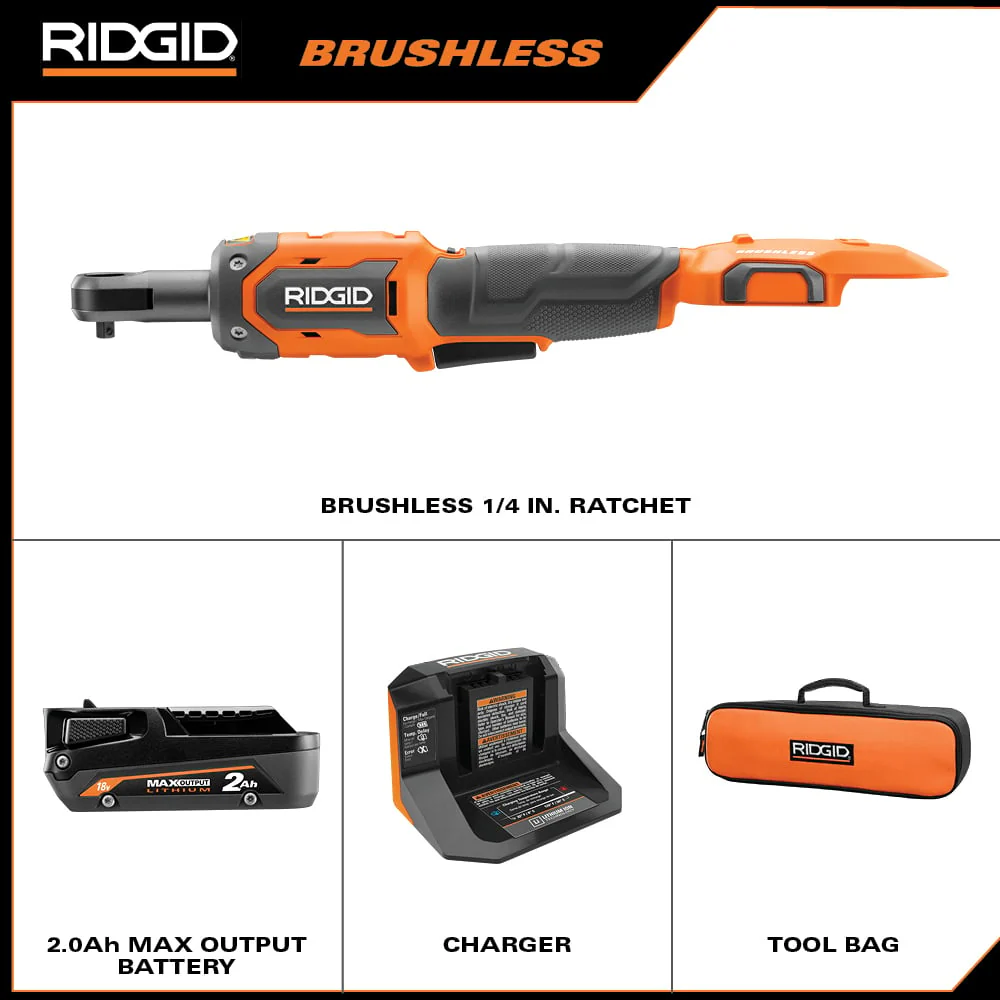 18V Brushless 1/4" Ratchet Kit - Image 2