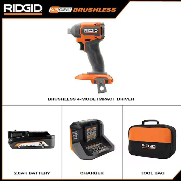 18V SubCompact Brushless 4-Mode 1/4" Impact Driver Kit - Image 4