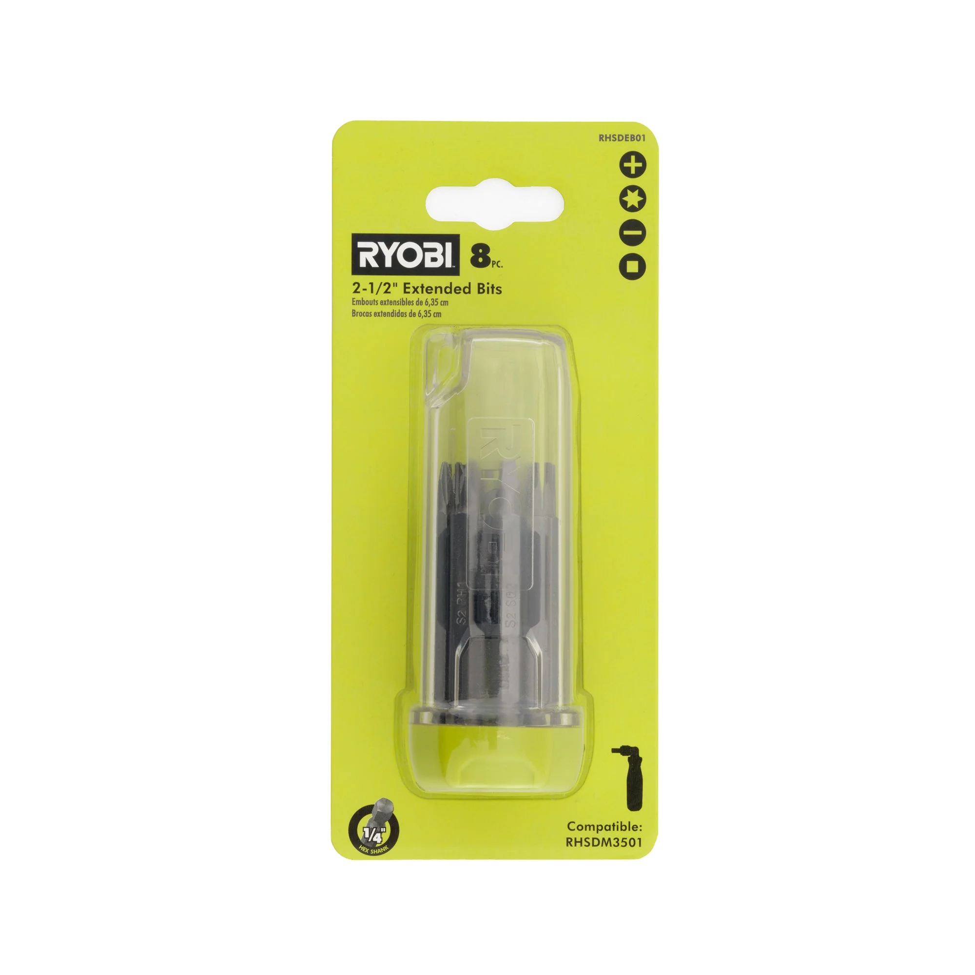 8 PC. 2-1/2" Extended Bit Set