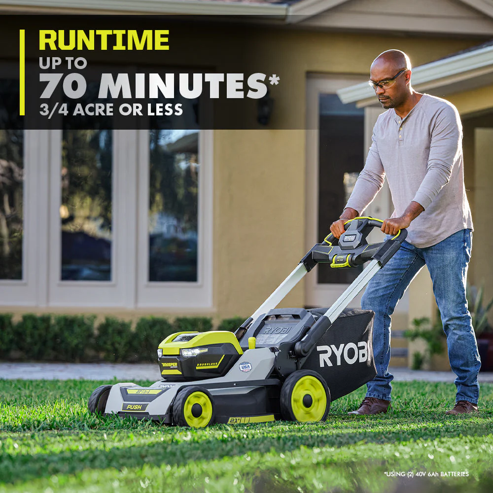 40V HP Brushless WHISPER SERIES 21" CROSS CUT Mower Kit - Image 3
