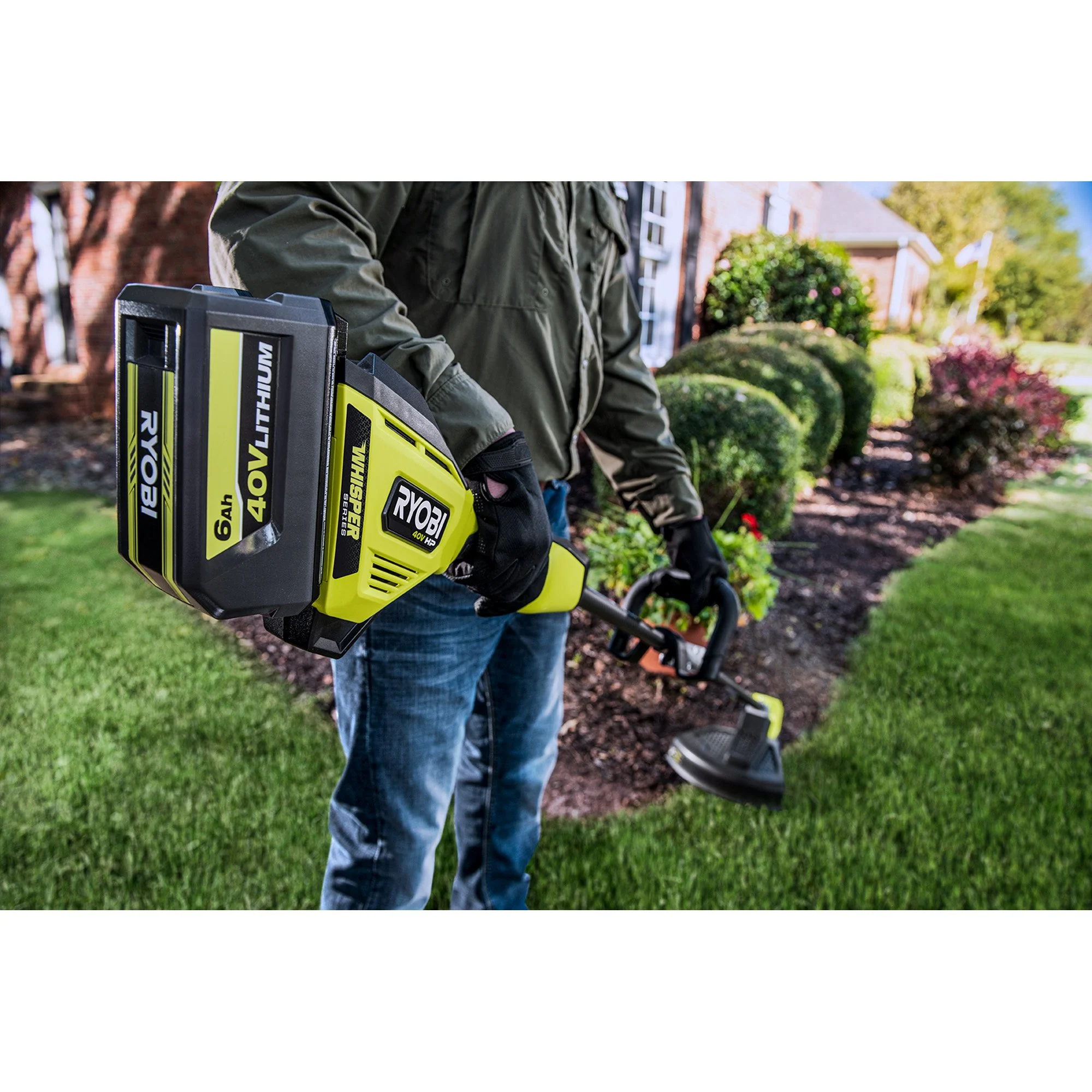 40V HP Brushless WHISPER Series 17" Carbon Fiber Shaft String Trimmer Kit - Image 6