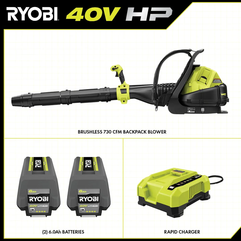 40V HP Brushless WHISPER SERIES Backpack Blower Kit - Image 2