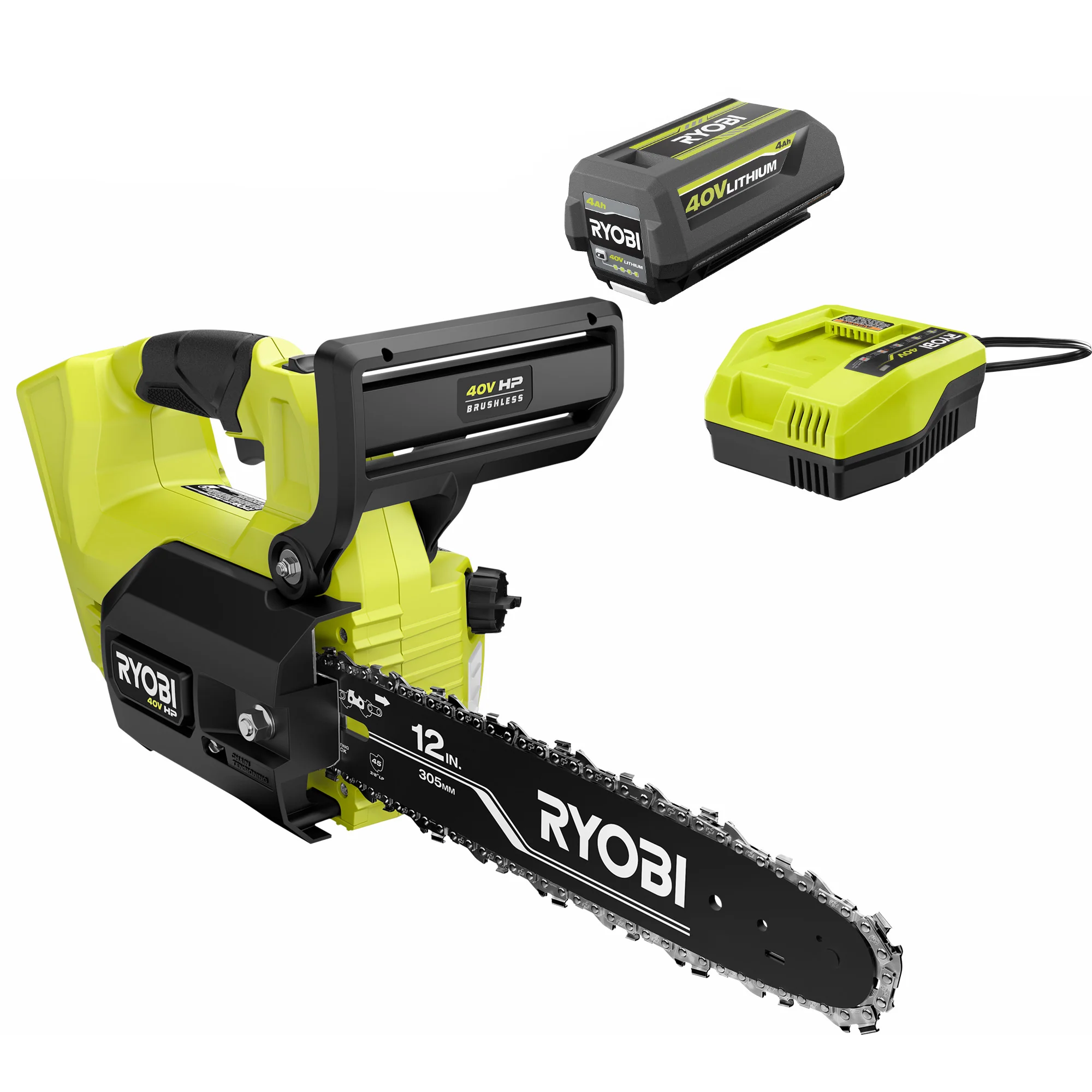 40V HP Brushless 12" Top Handle Chainsaw Kit