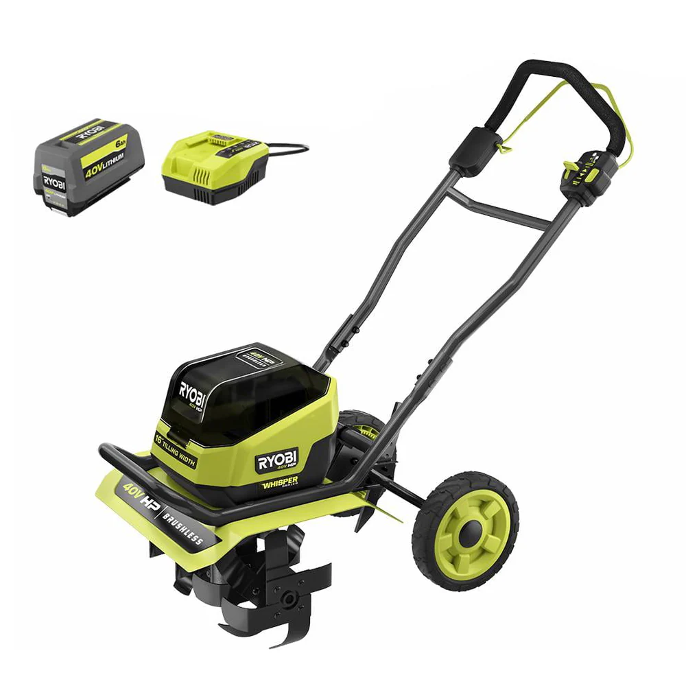 40V HP Brushless WHISPER Series 16" Front Tine Tiller