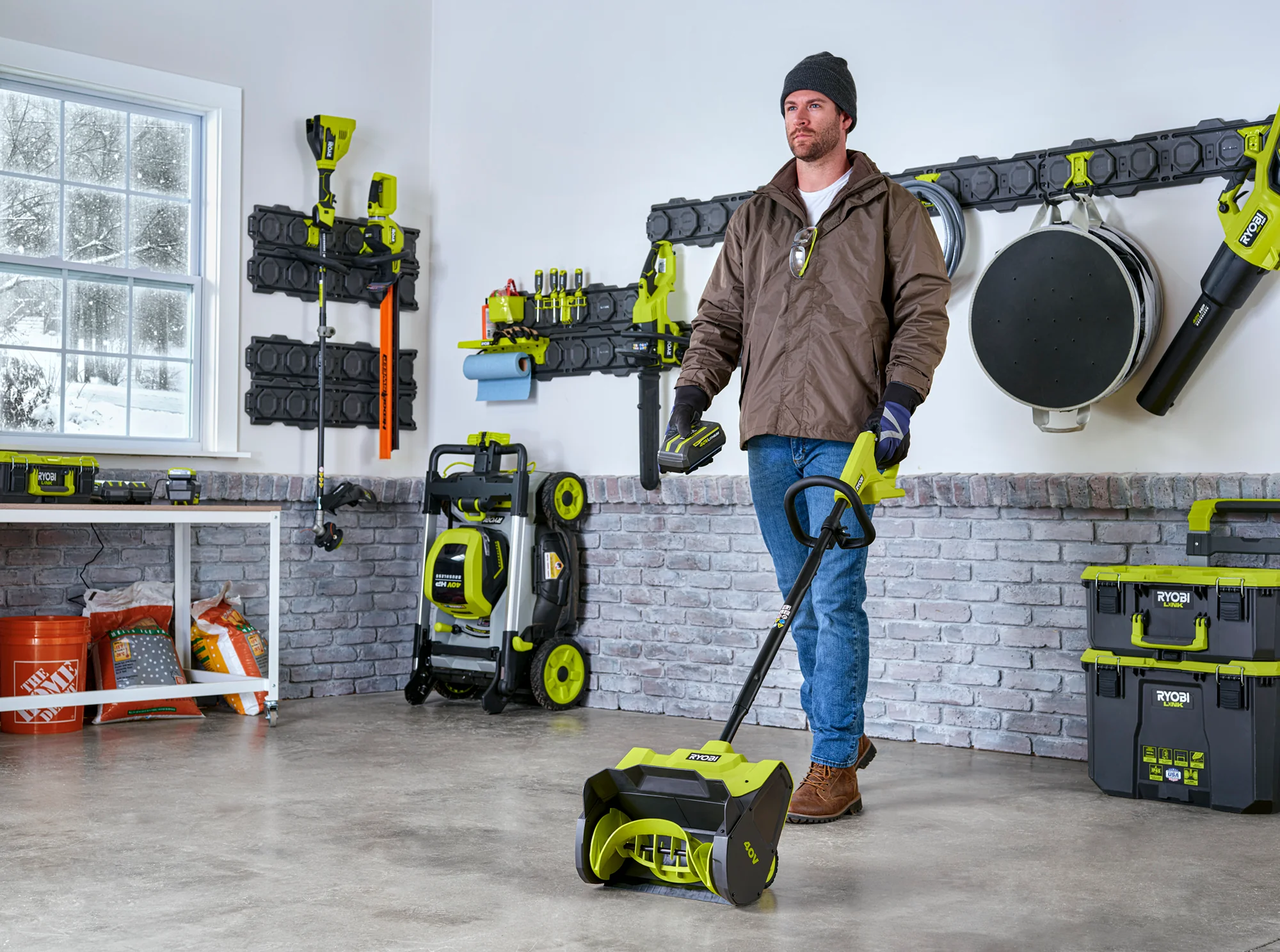 40V 12" Wheeled Snow Shovel Kit - Image 3