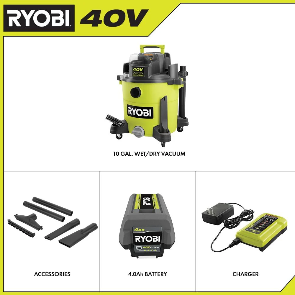 40V 10 Gallon Wet/Dry Vacuum Kit - Image 3