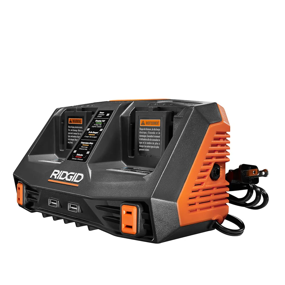 18V GEN5X Dual-Port Sequential Charger with Dual USB Ports
