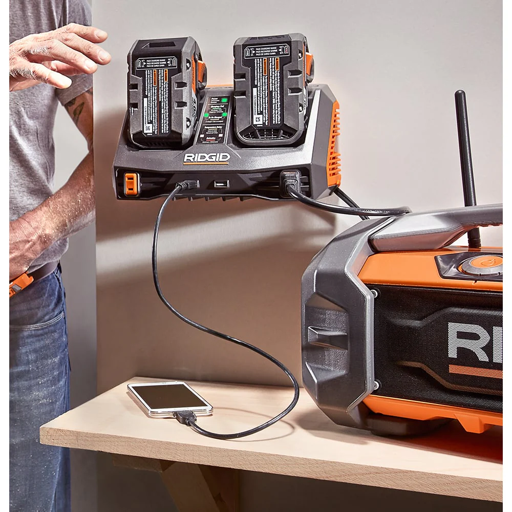 18V GEN5X Dual-Port Sequential Charger with Dual USB Ports - Image 2