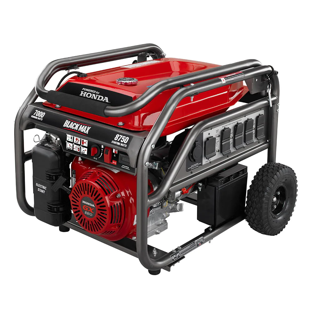 7000 Watt Gas Honda Motor Portable Generator with Electric Start