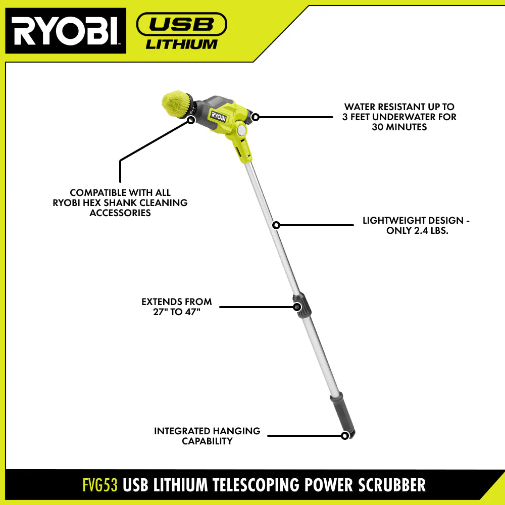 USB Lithium Telescoping Power Scrubber Kit - Image 7