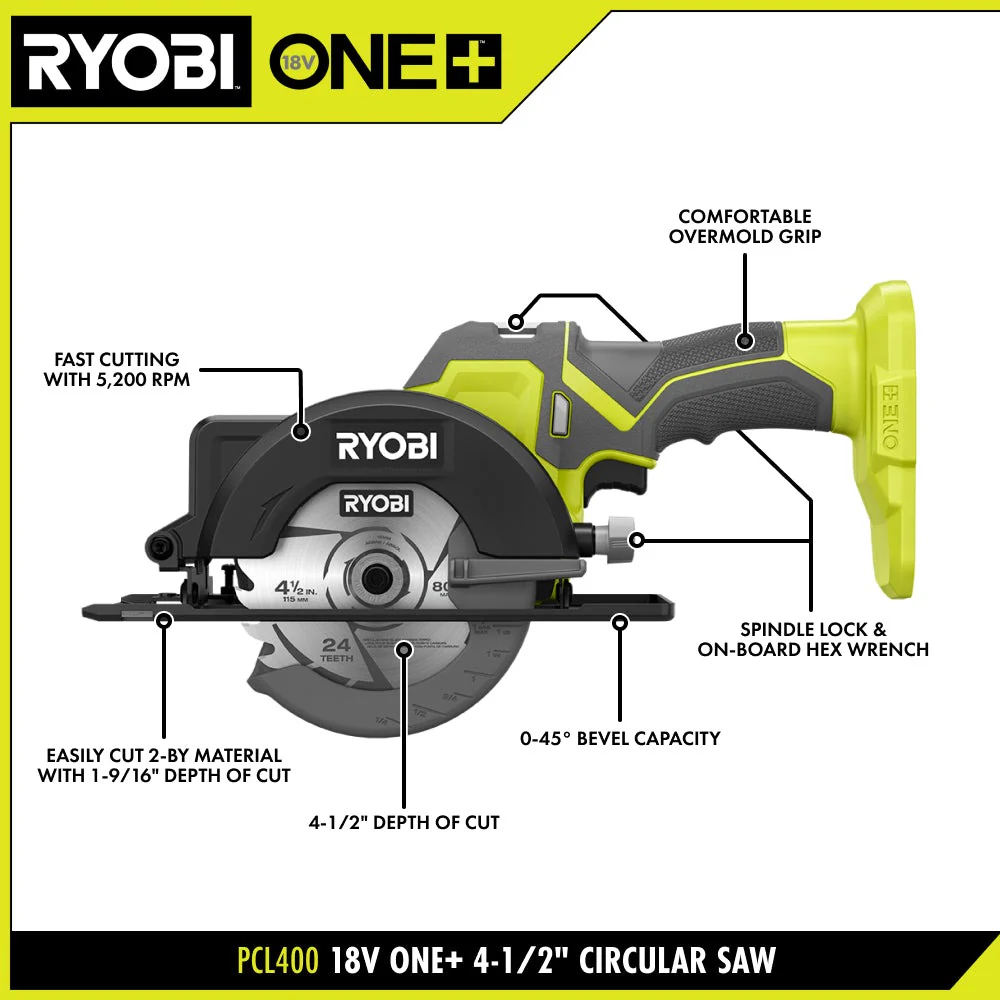 18V ONE+ 4-1/2" Circular Saw - Image 2
