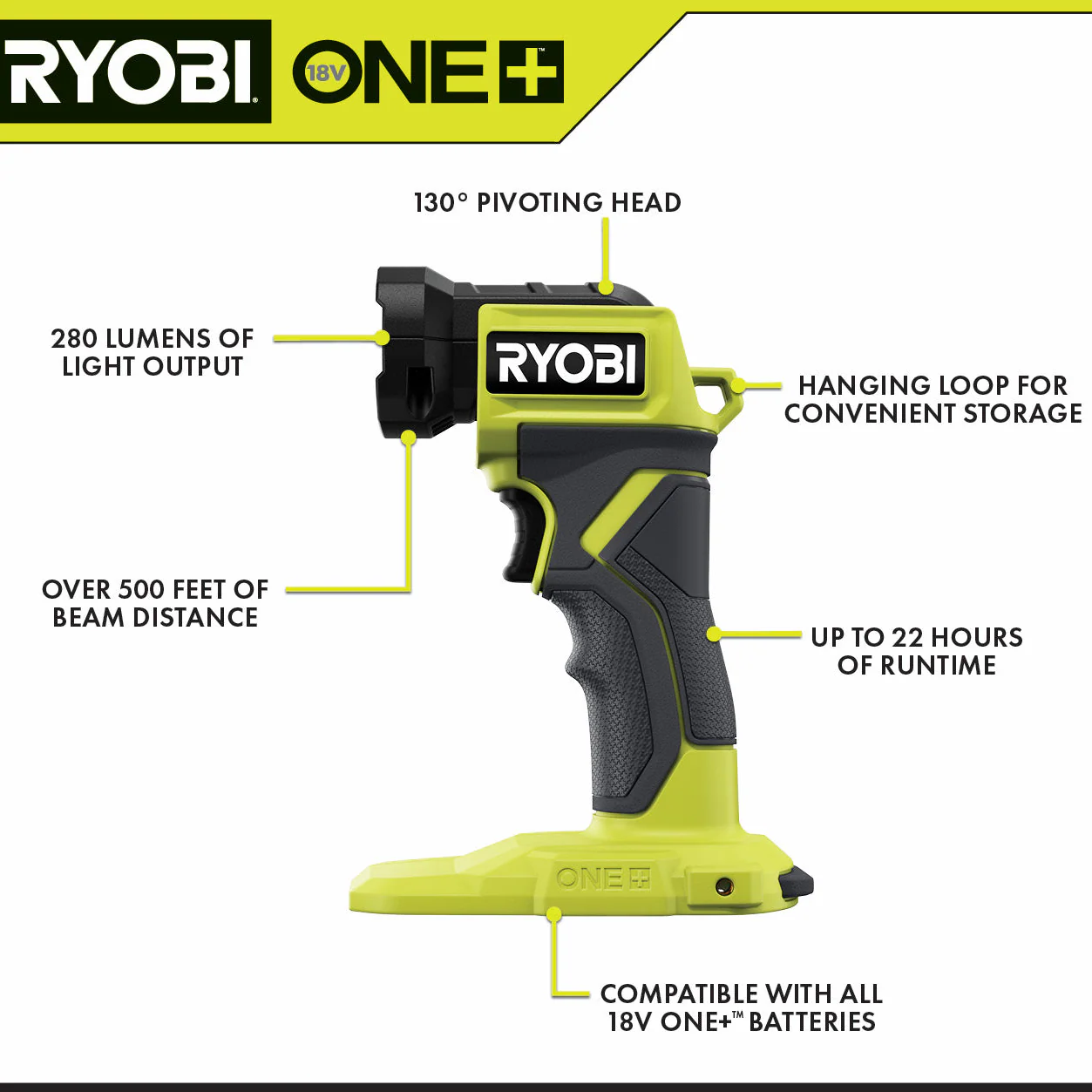 18V ONE+ LED Flash Light - Image 5