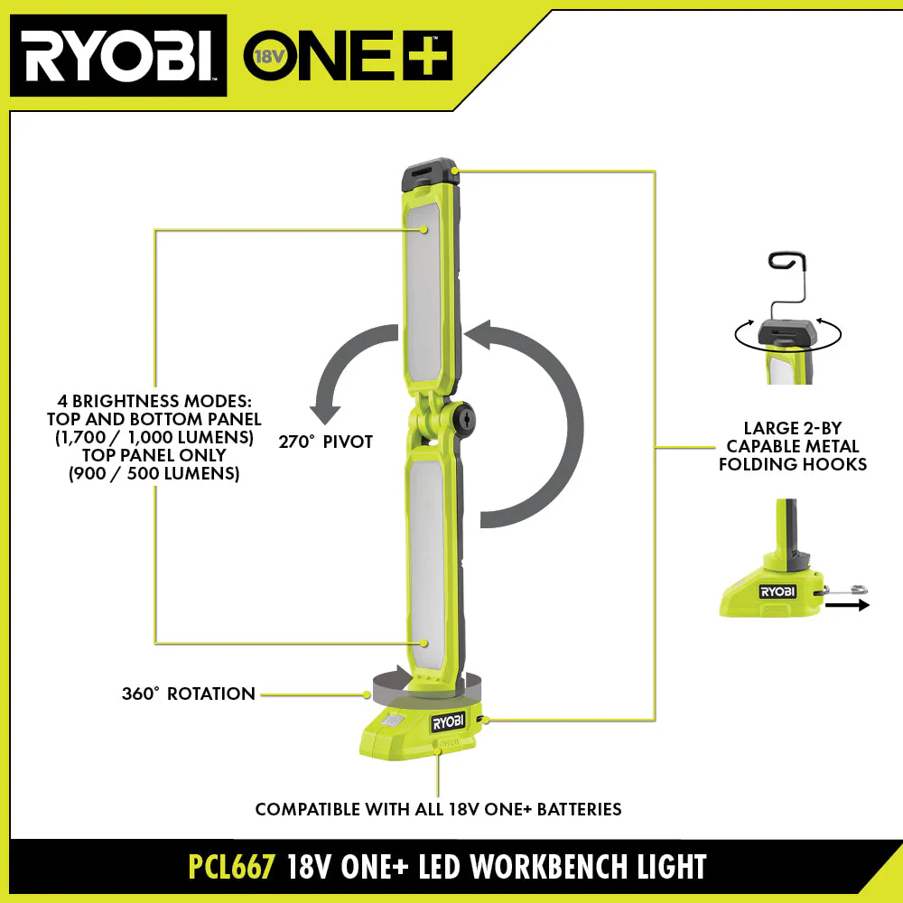 18V ONE+ LED Workbench Light - Image 6