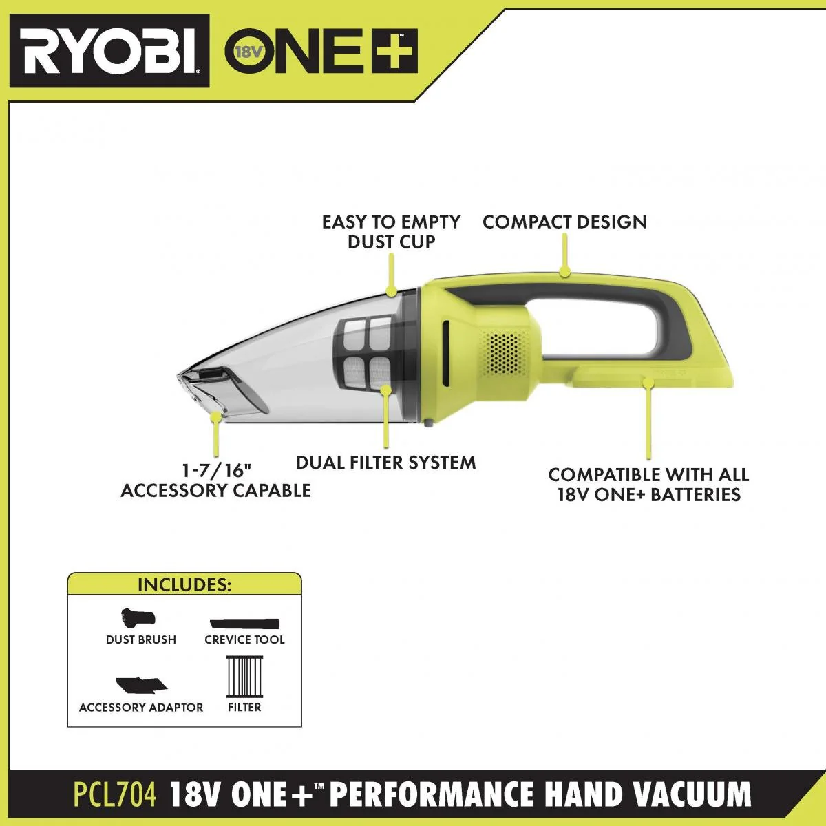 18V ONE+ Performance Hand Vacuum - Image 2