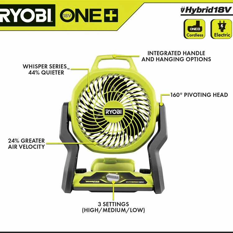 18V ONE+ Hybrid WHISPER SERIES 7.5" Fan - Image 5