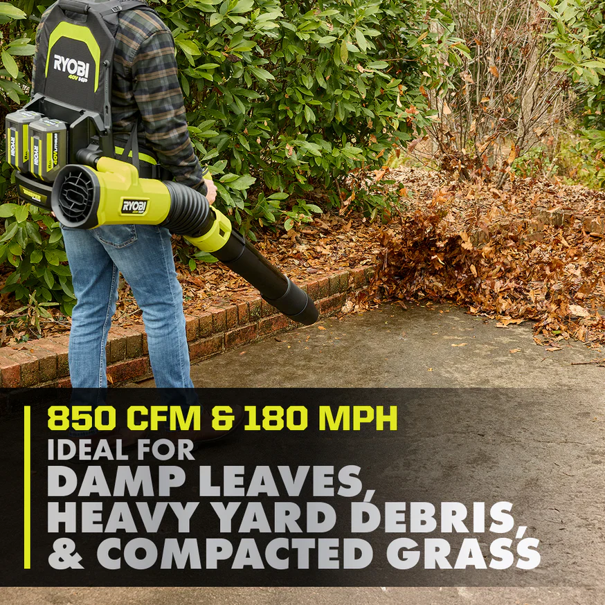 40V HP Brushless 850 CFM WHISPER SERIES Backpack Blower Kit - Image 5