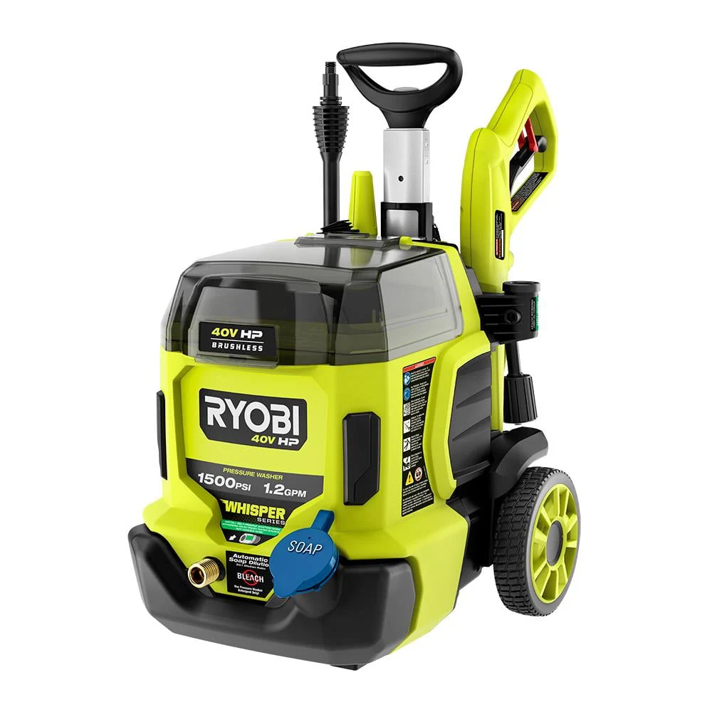 40V HP Brushless WHISPER Series 1500 PSI Pressure Washer Kit